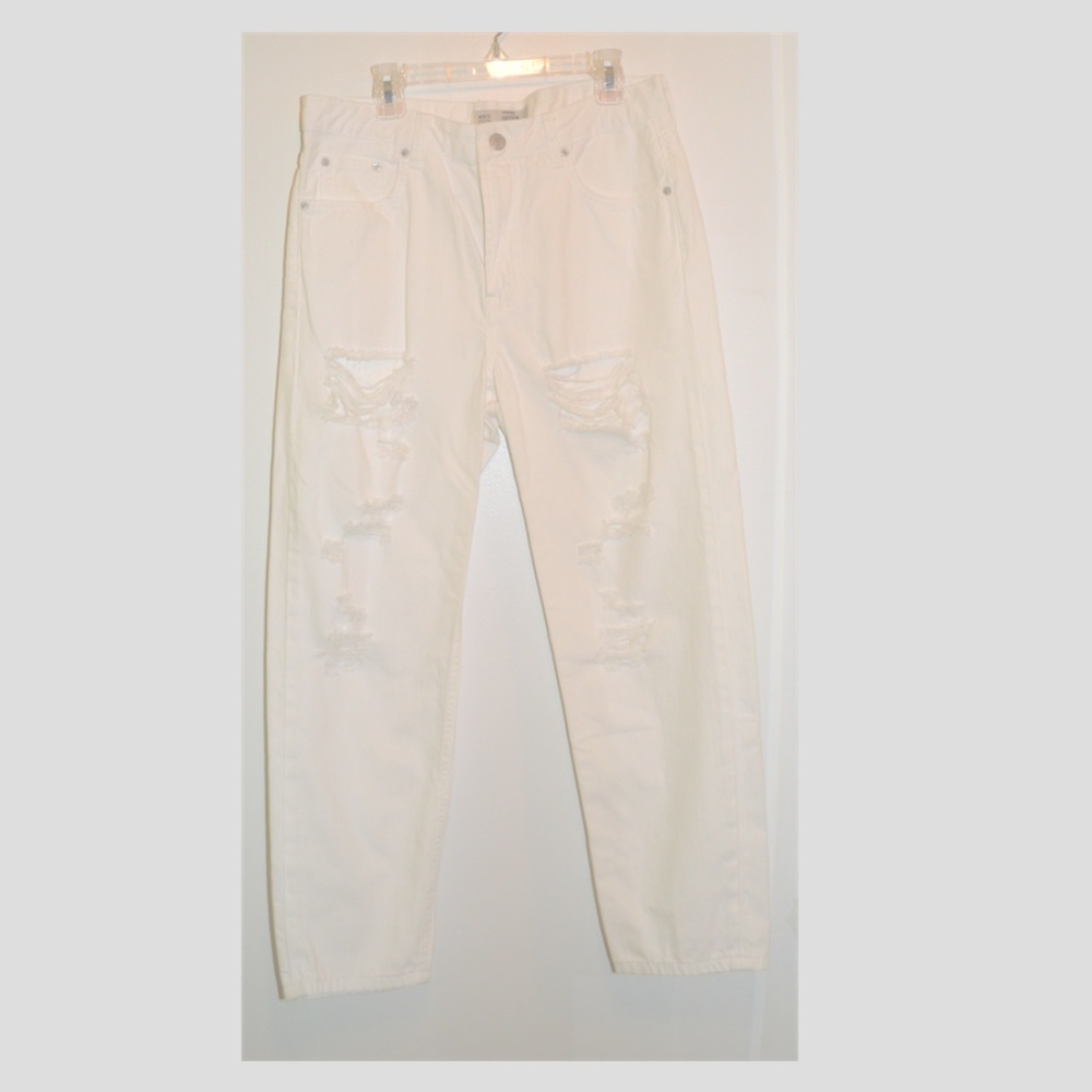 Topshop Ripped White Jeans